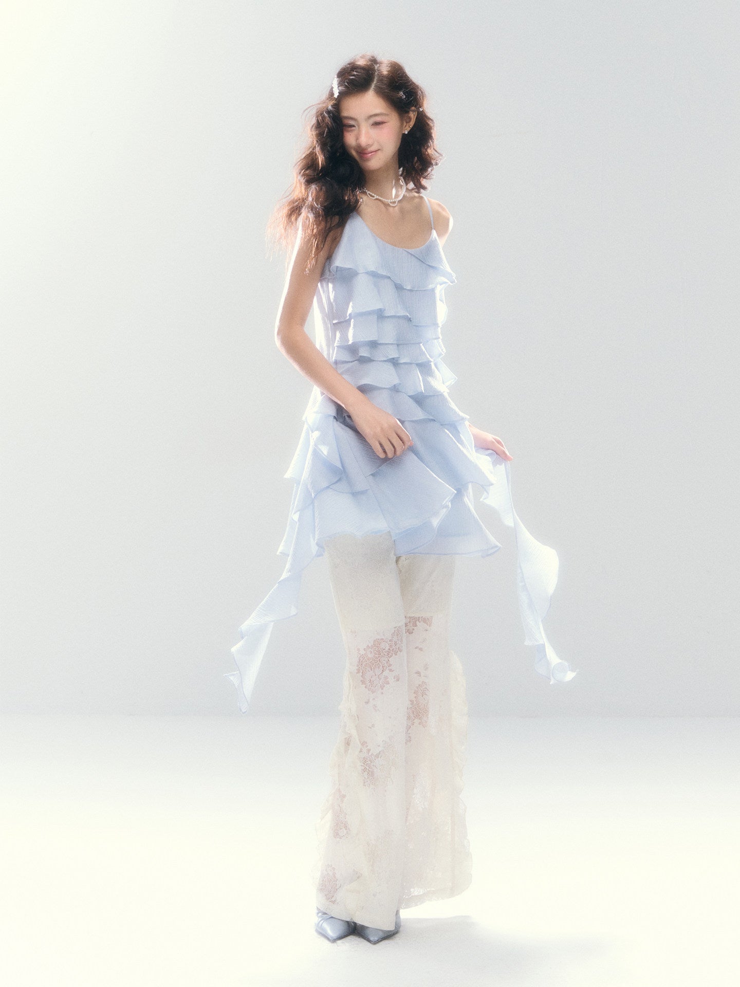 Layered Ruffle Strap Dress