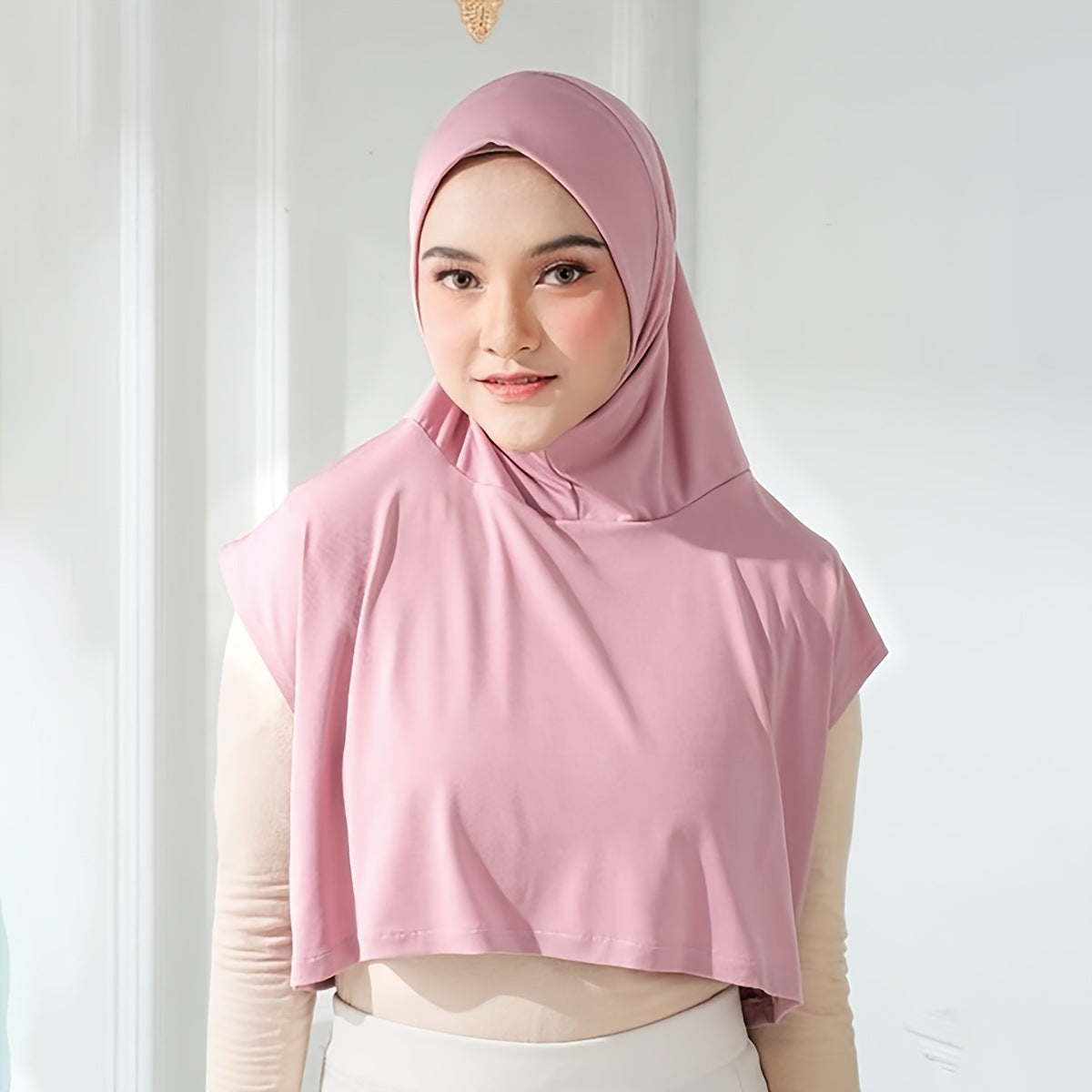 Pullover Hooded Faux Collar Cotton Cap