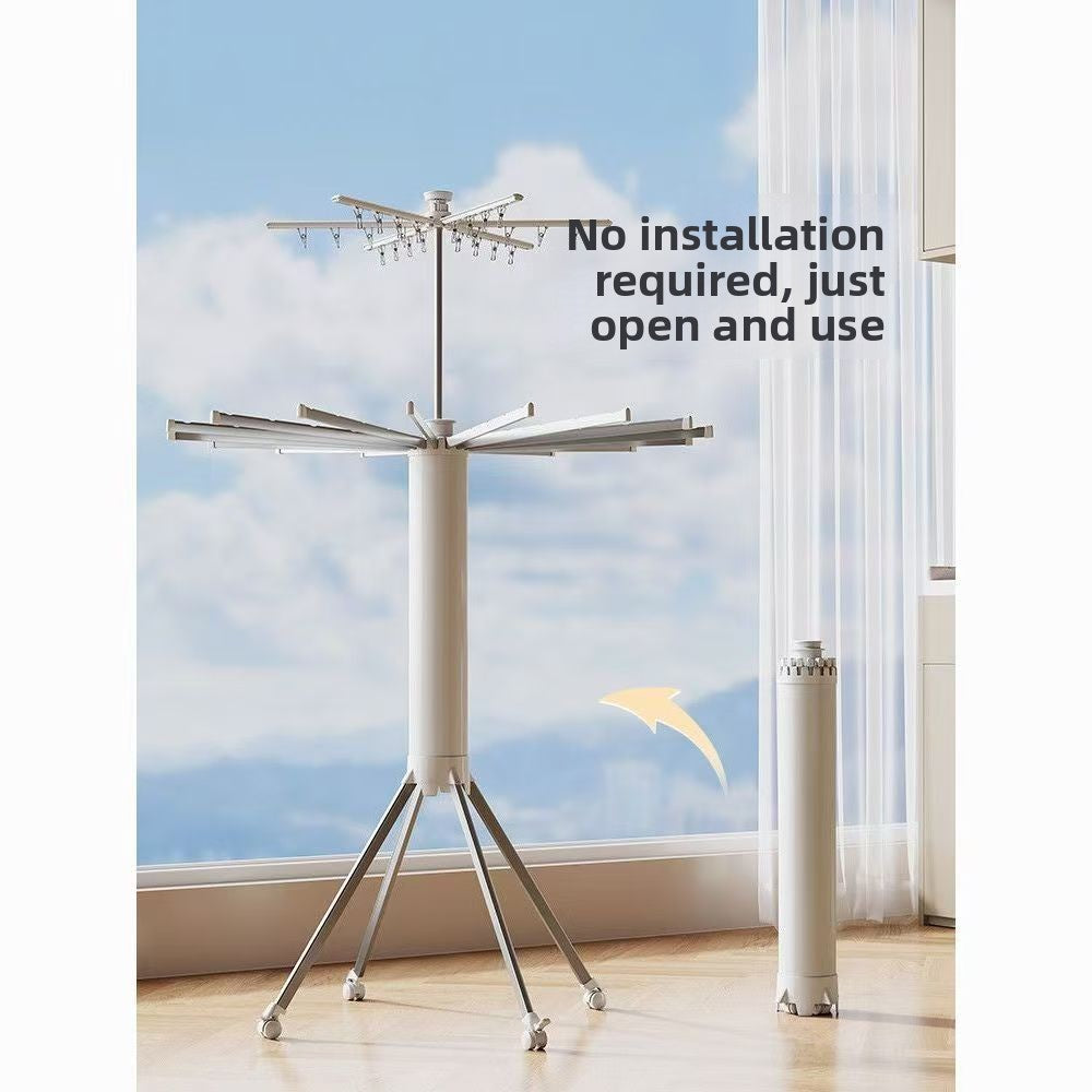 Foldable clothes drying rack