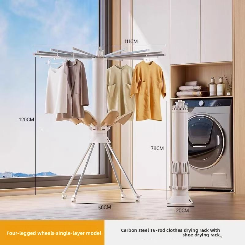 Foldable clothes drying rack