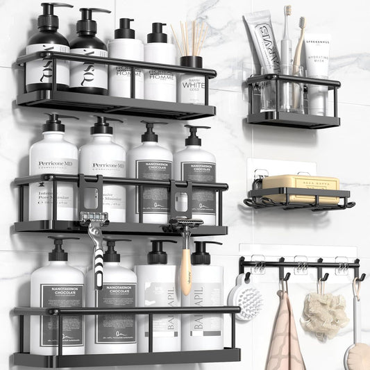Adhesive Wall Mounted Storage Rack Set