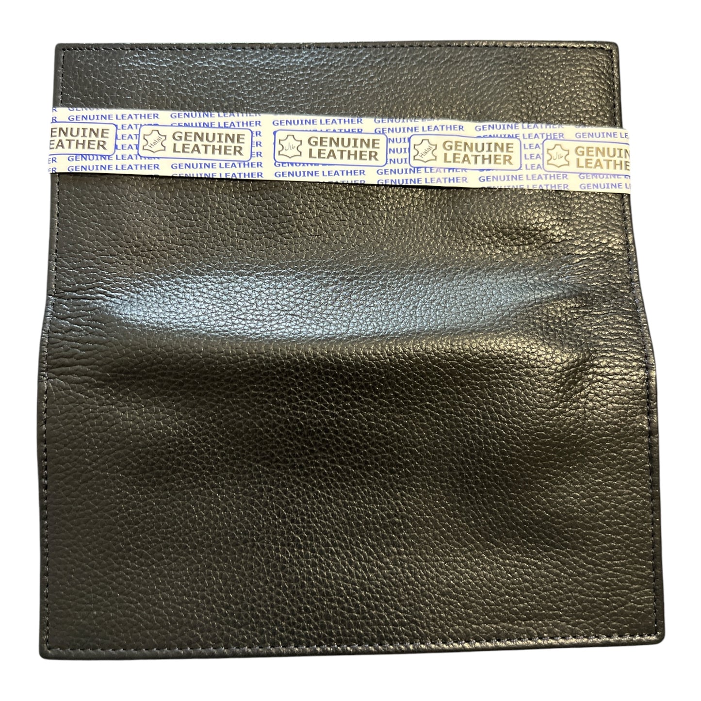 Genuine Pebble-Grain Leather Slim Long Wallet