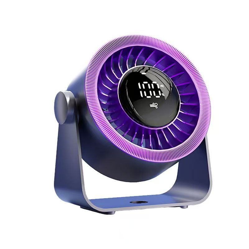 USB Desktop Fan with Digital Display and Silent Operation
