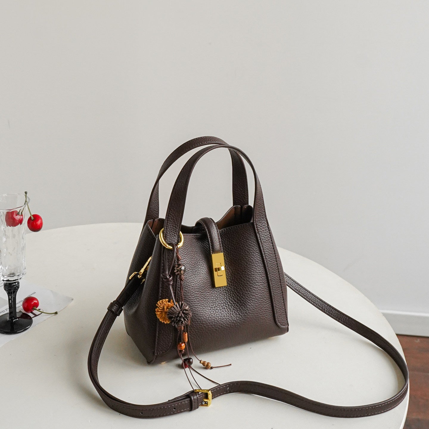 Lychee Pattern Bucket Bag