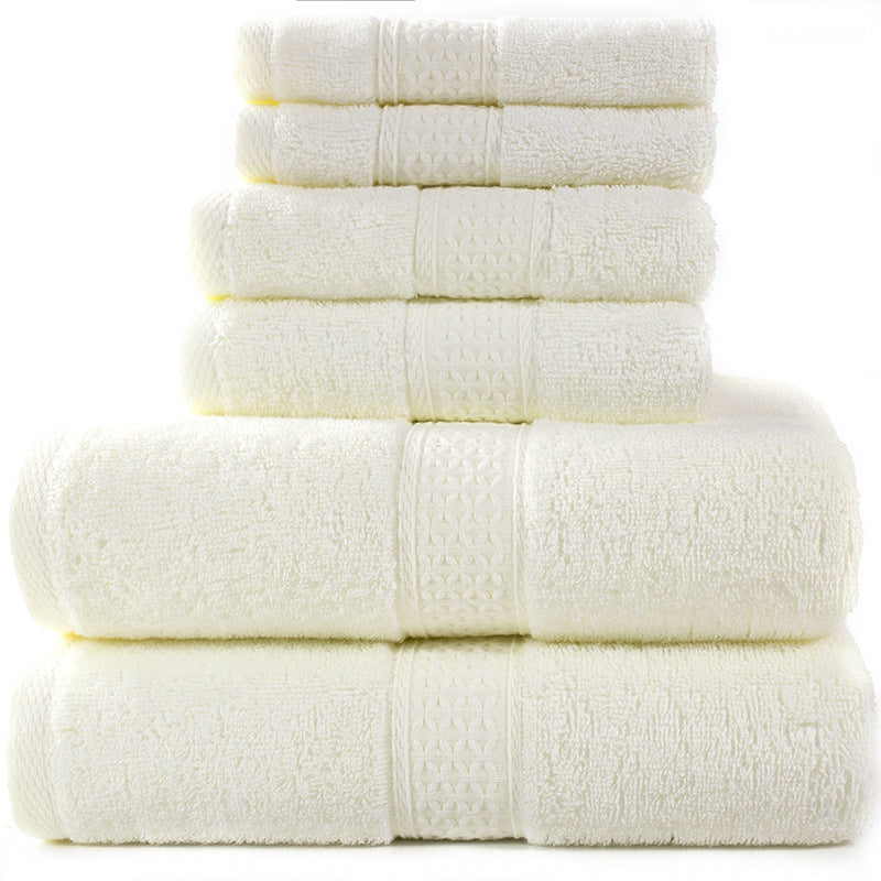 Cotton Bath Towel Set Absorbent Soft Combed