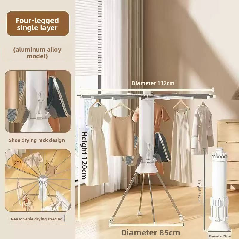 Foldable clothes drying rack