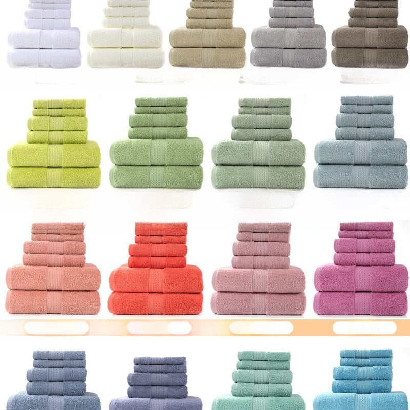 Cotton Bath Towel Set Absorbent Soft Combed