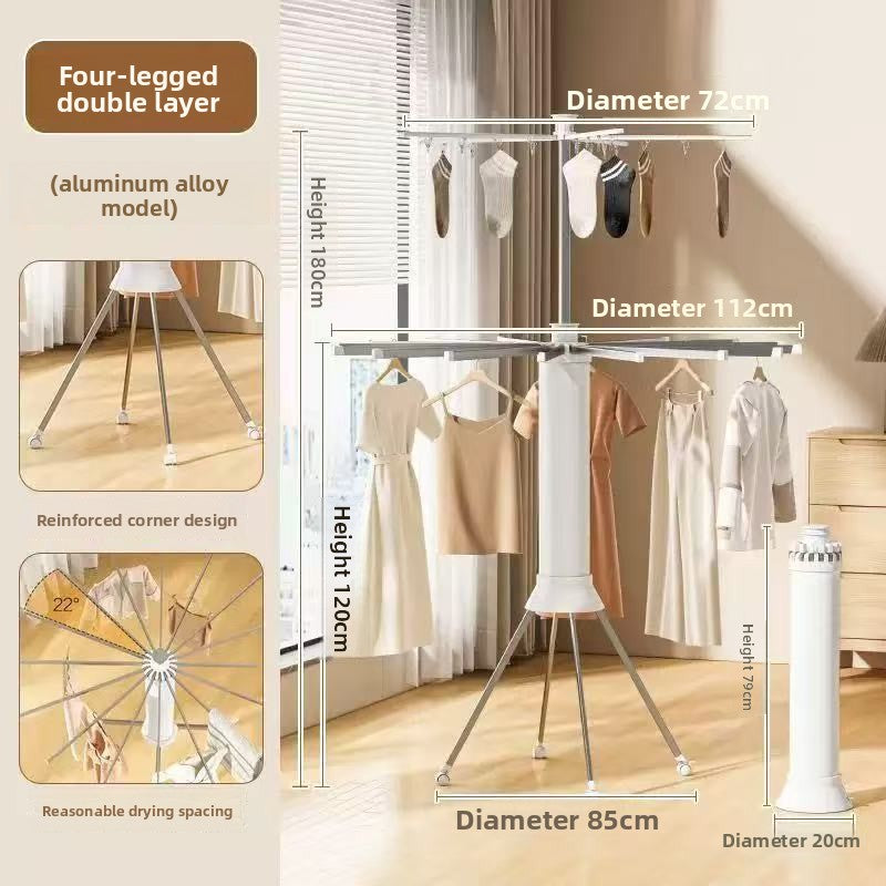 Foldable clothes drying rack