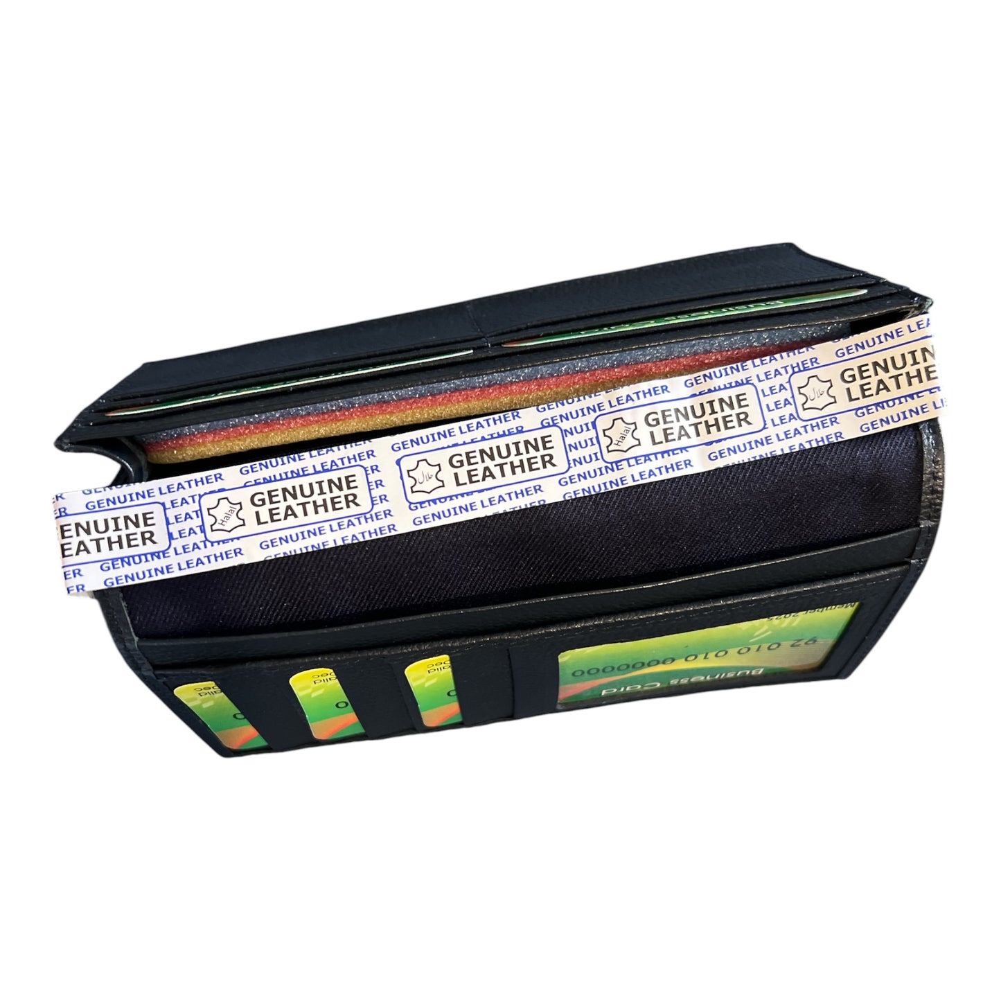 Genuine Pebble-Grain Leather Slim Long Wallet