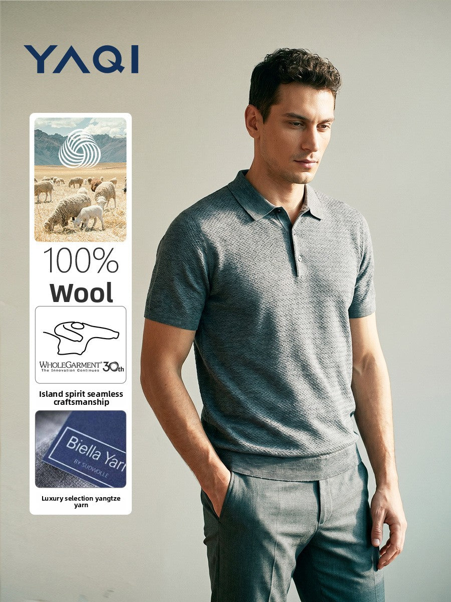 Mens Merino Wool Short Sleeve Shirt
