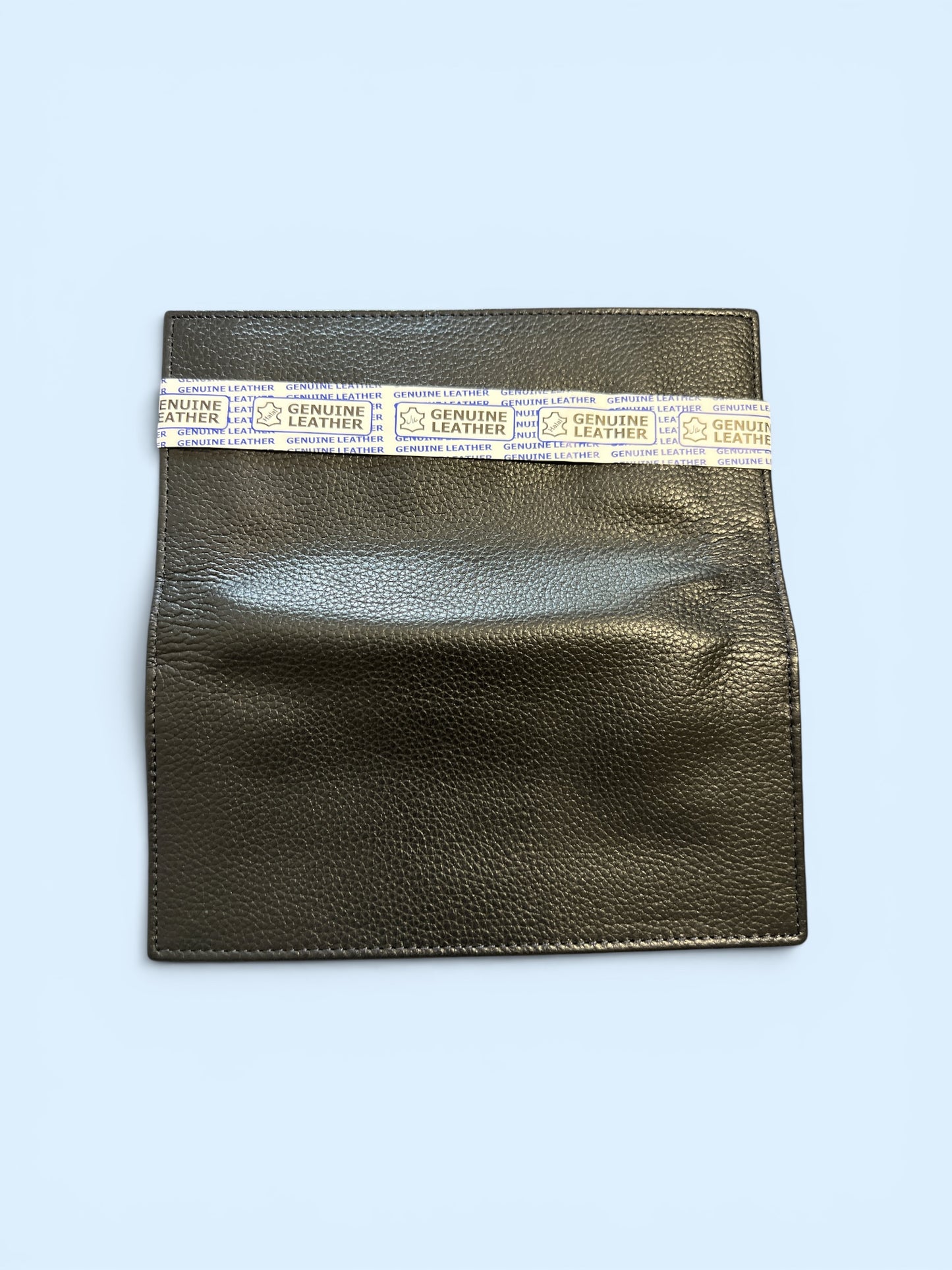 Genuine Pebble-Grain Leather Slim Long Wallet