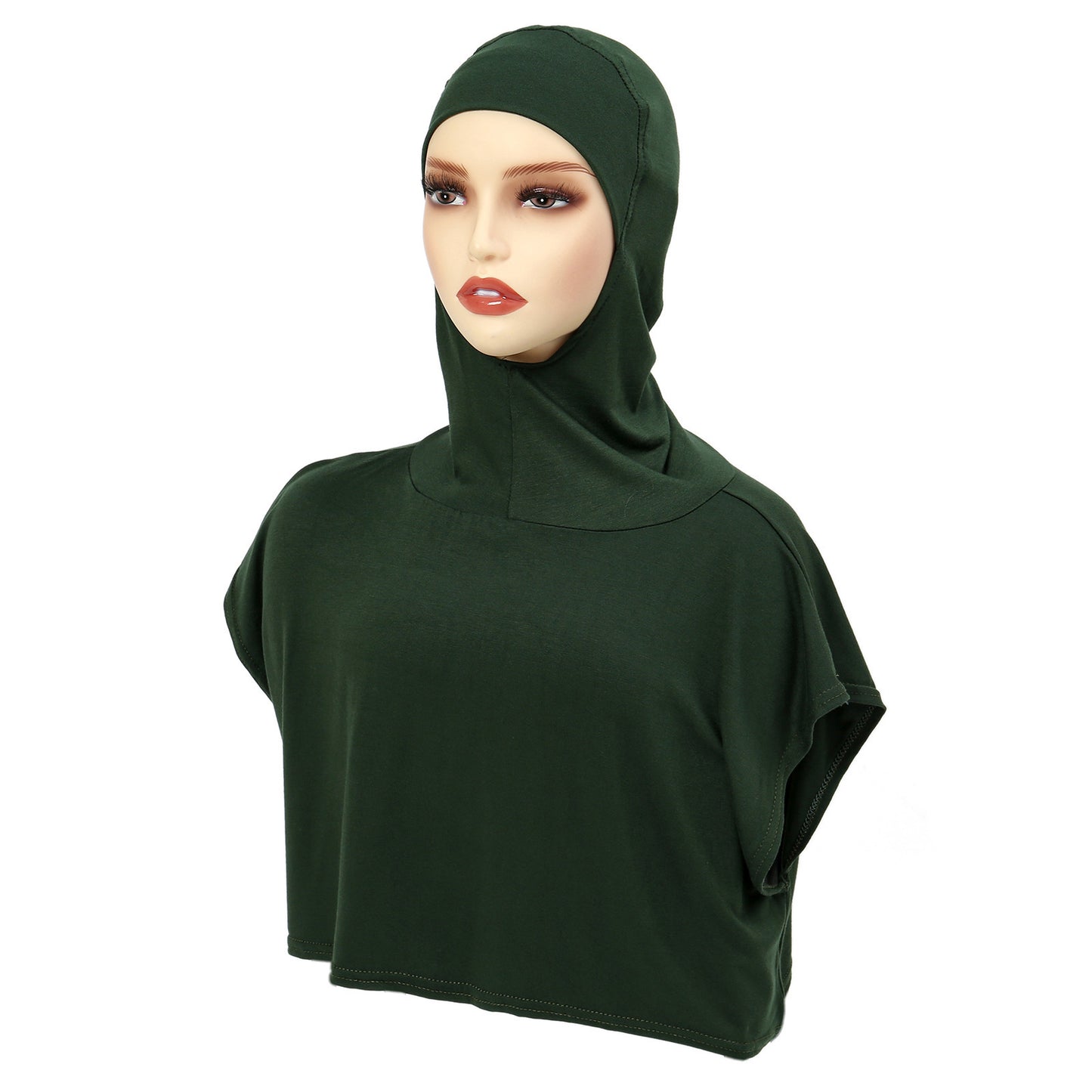 Pullover Hooded Faux Collar Cotton Cap