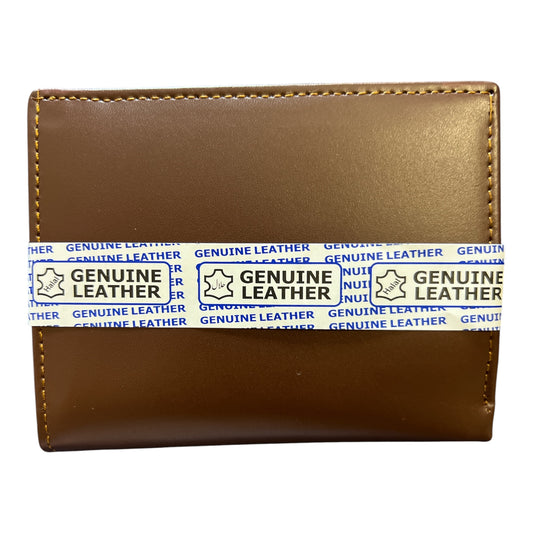Premium Genuine Leather Men's Bifold Wallet - Dark Brown
