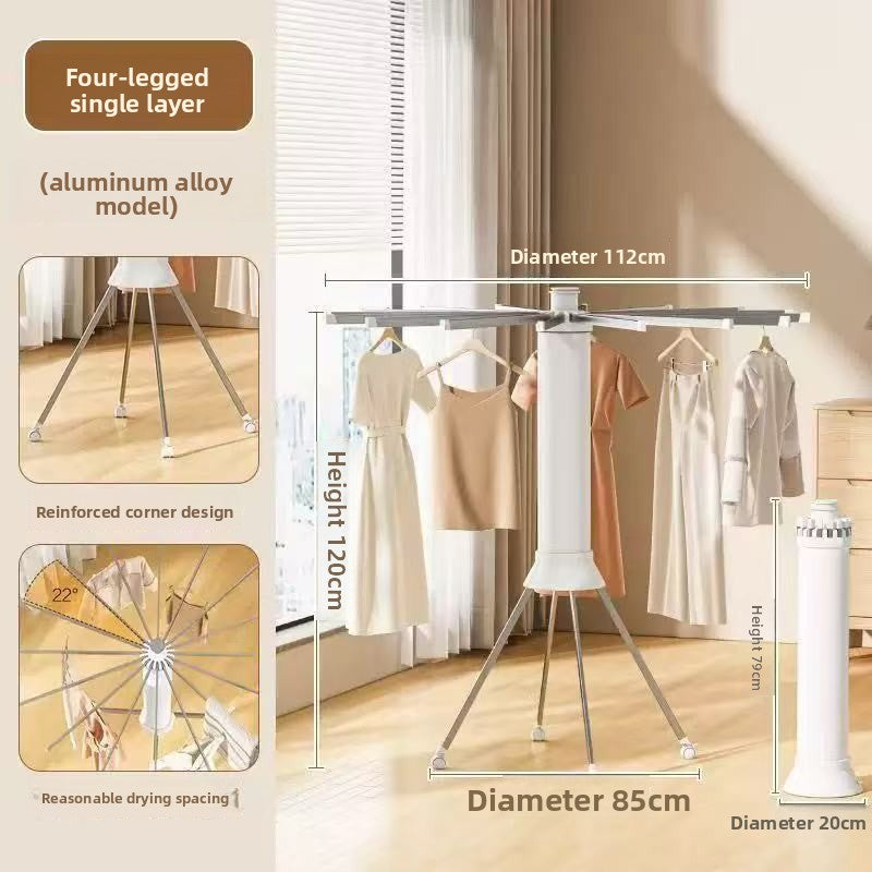 Foldable clothes drying rack