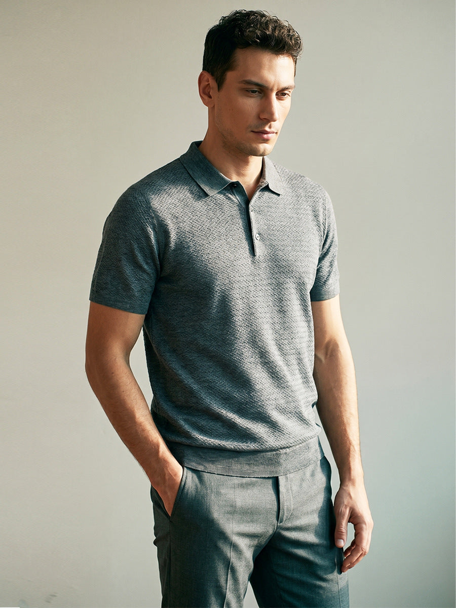 Mens Merino Wool Short Sleeve Shirt