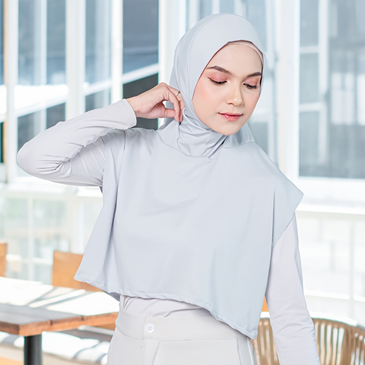 Pullover Hooded Faux Collar Cotton Cap