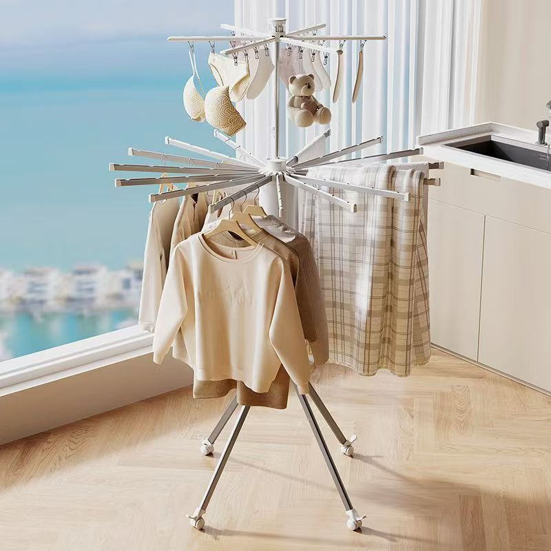 Foldable clothes drying rack
