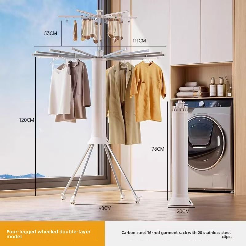Foldable clothes drying rack
