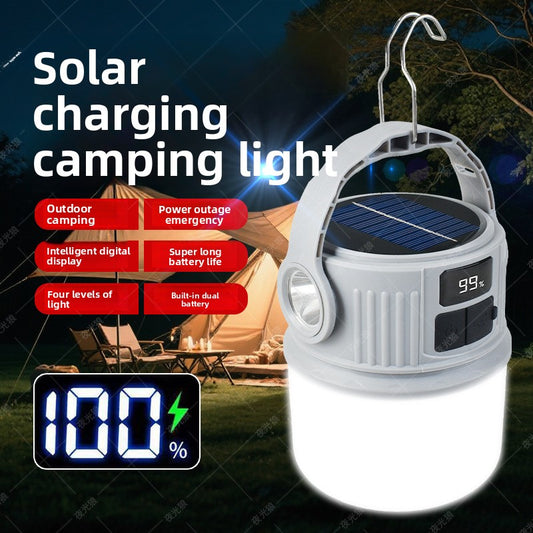 Solar Rechargeable Camping Light with LED Illumination