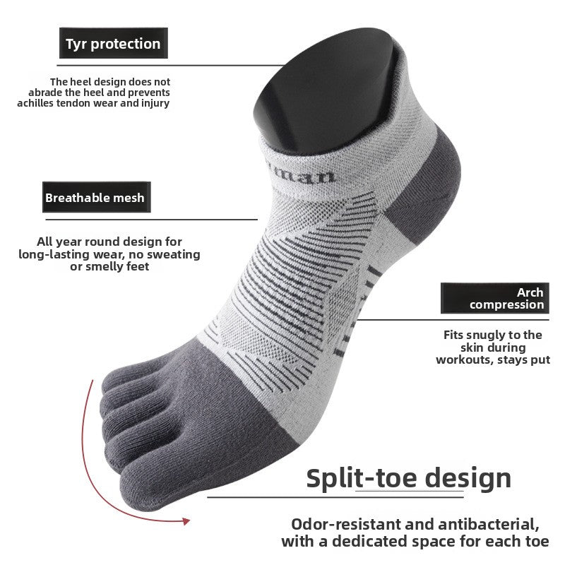 Coolmax Lycra Five-Toe Sports Socks