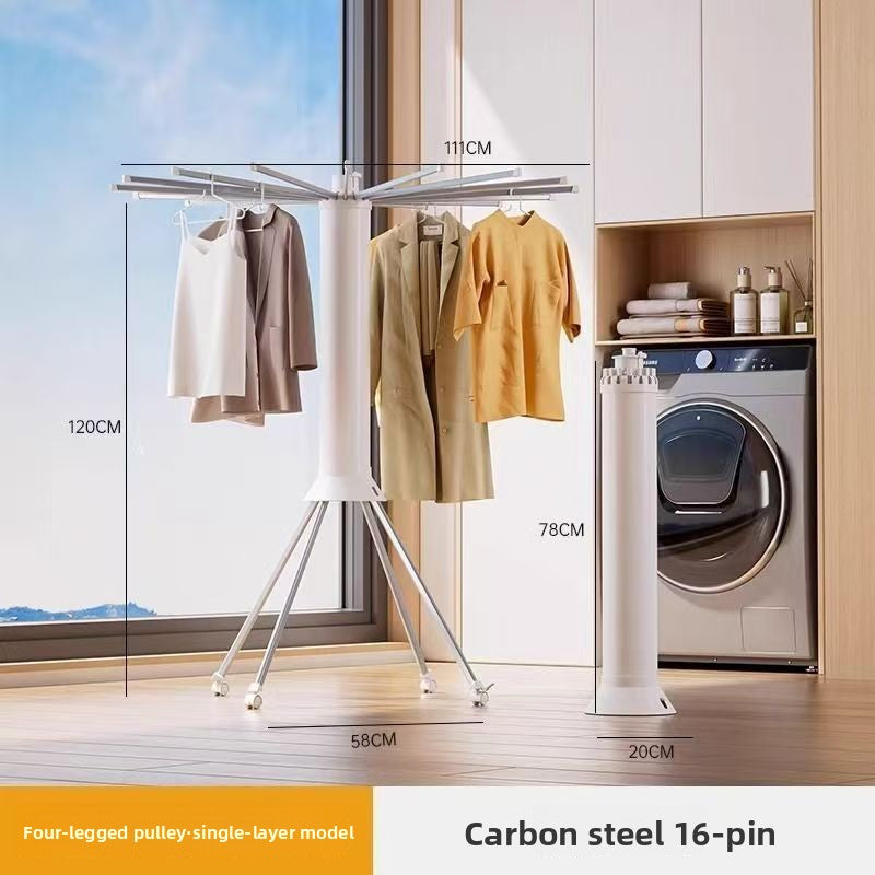 Foldable clothes drying rack