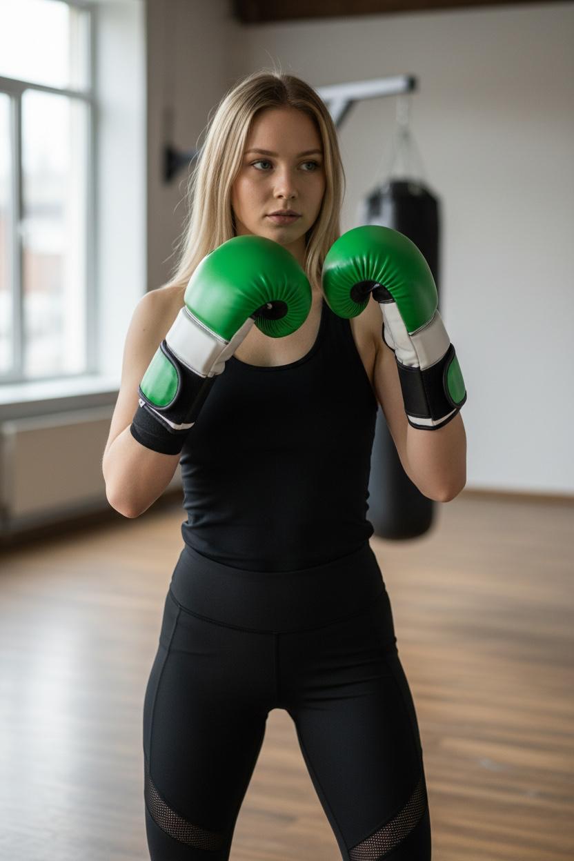 MMA Grappling & Sparring Gloves – Pro-Flex Design (Green/White)